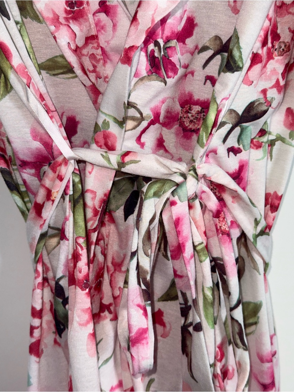 Show Me Your MuMu pink Floral Short Sleeve Kimono Robe - Picture 3 of 6